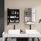 50.8 × 76.2 cm Bathroom Mirror Cabinet with Aluminum Frame and Adjustable Shelves