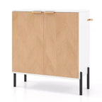 2-Door Buffet Cabinet Sideboard with Shelf, Metal Legs & Anti-Tipping Kit