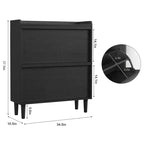 2-Drawer Wooden Shoe Cabinet with Adjustable Shelf - Hidden Entryway & Hallway Storage Organizer for Living Room Space-Saving Solution