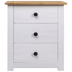 3-Drawer Solid Pine Nightstand and Bedside Storage Table