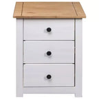 3-Drawer Solid Pine Nightstand and Bedside Storage Table