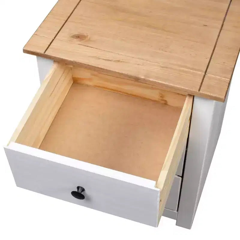 3-Drawer Solid Pine Nightstand and Bedside Storage Table