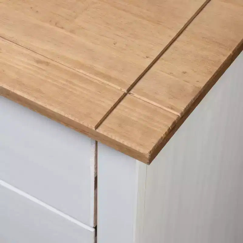 3-Drawer Solid Pine Nightstand and Bedside Storage Table