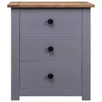 3-Drawer Solid Pine Nightstand and Bedside Storage Table
