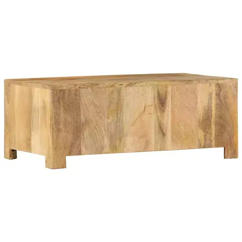 Coffee Table with 4 Drawers 89.9 × 50.0 × 35.1 cm Solid Mango Wood