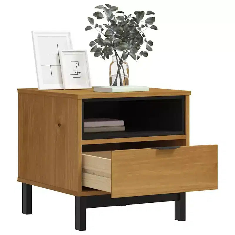 Side Table 50.0 × 50.0 × 50.0 cm Solid Pine Wood