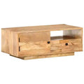 Coffee Table 35.4x19.7x13.8 Solid Mango Wood