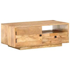 Coffee Table 35.4x19.7x13.8 Solid Mango Wood