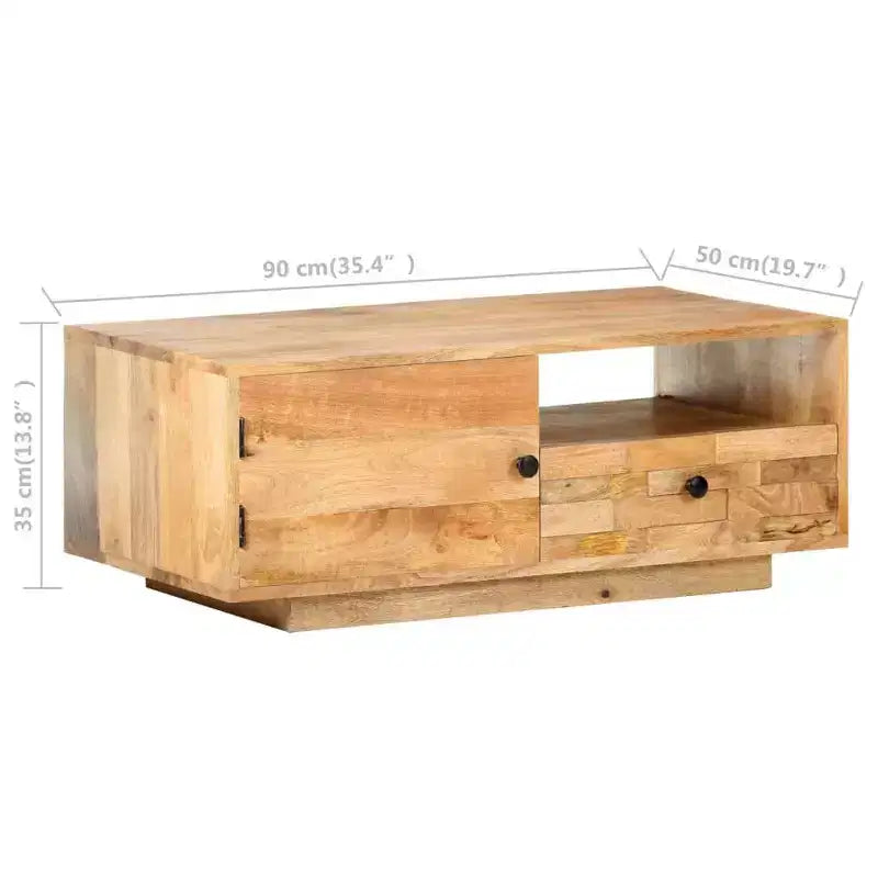 Coffee Table 89.9 × 50.0 × 35.1 cm Solid Mango Wood