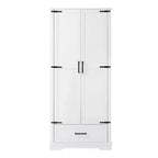 175.3 cm Tall Freestanding Bathroom Storage Cabinet with Adjustable Shelves for Kitchen, Living Room or Utility Room