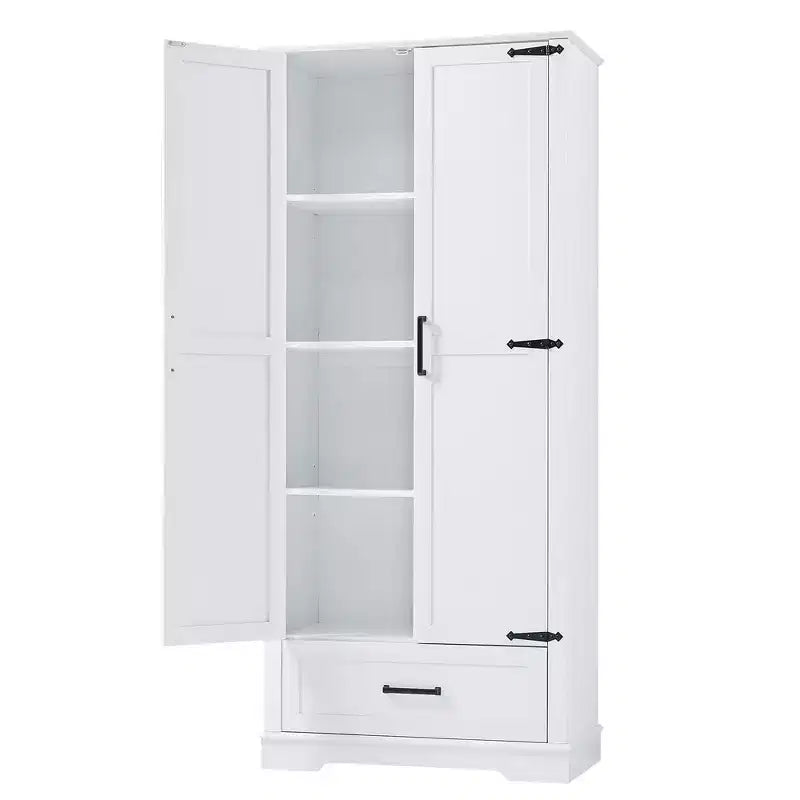 175.3 cm Tall Freestanding Bathroom Storage Cabinet with Adjustable Shelves for Kitchen, Living Room or Utility Room