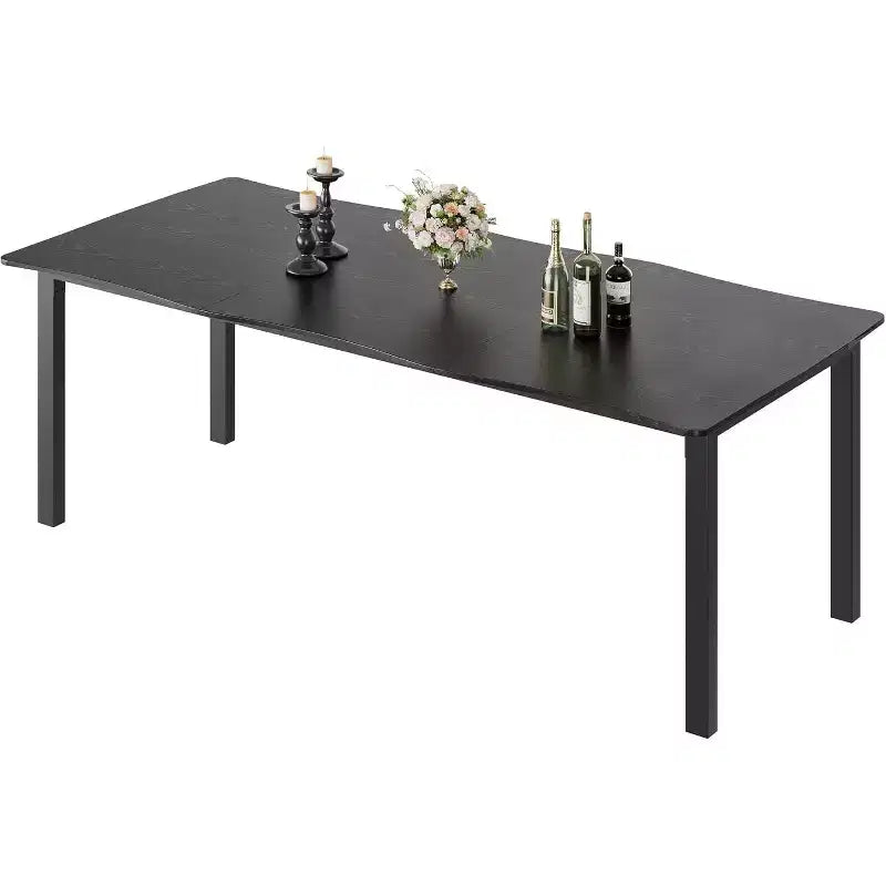 200.0 cm Modern Rustic Wave-Edge Dining Table for 6–8 People