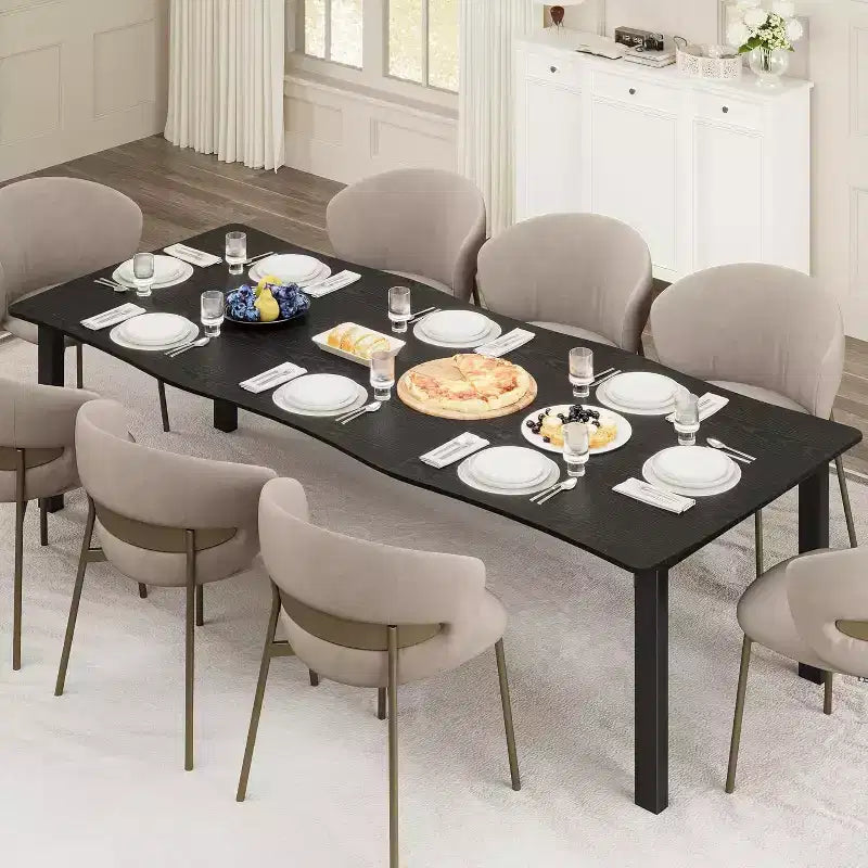 200.0 cm Modern Rustic Wave-Edge Dining Table for 6–8 People