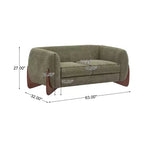 Christopher Knight Home James divanetto in tessuto bouclé da 63" verde