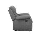 Divano Kalen in ciniglia grigia da 82" - Acme Furniture: Recliner imbottito, include 2 cuscini decorativi