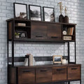 Libreria Grande con Ripiani Regolabili, Stile Industriale Bistrot, Finitura Rovere Barrique