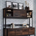 Libreria Grande con Ripiani Regolabili, Stile Industriale Bistrot, Finitura Rovere Barrique