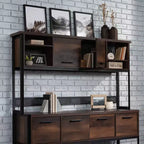 Libreria Grande con Ripiani Regolabili, Stile Industriale Bistrot, Finitura Rovere Barrique