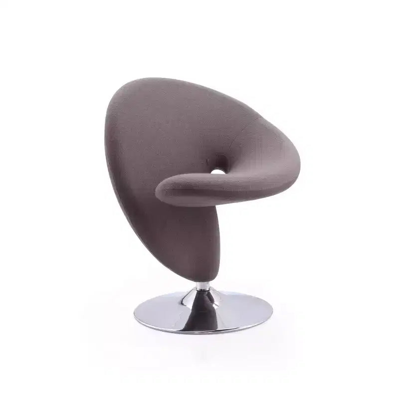 Set di 2 Poltrone Girevoli "Curl" in Misto Lana - Manhattan Comfort