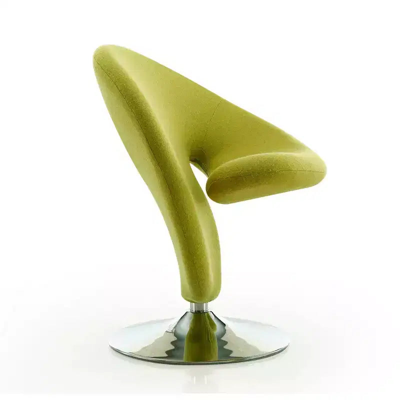 Set di 2 Poltrone Girevoli "Curl" in Misto Lana - Manhattan Comfort