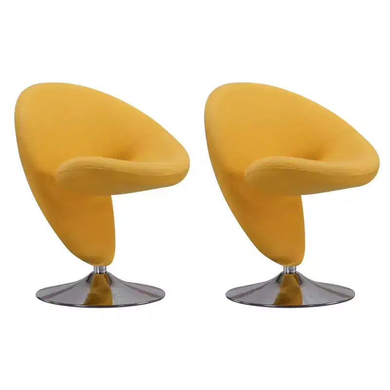 Set di 2 Poltrone Girevoli "Curl" in Misto Lana - Manhattan Comfort