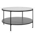 Vance Round Coffee Table, Black Oak