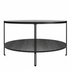 Round Coffee Table – Black Oak
