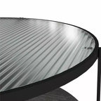 Round Coffee Table – Black Oak