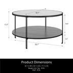 Round Coffee Table – Black Oak