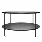 Round Coffee Table – Black Oak