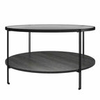 Round Coffee Table – Black Oak