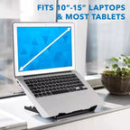 Adjustable Height Laptop Stand for Desk – Solid Steel Riser with 5 Height Settings