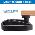 Under-Desk Swivel Storage Tray – Ergonomic Undermount Shelf for Office Supplies