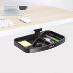 Under-Desk Swivel Storage Tray – Ergonomic Undermount Shelf for Office Supplies