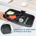 Under-Desk Swivel Storage Tray – Ergonomic Undermount Shelf for Office Supplies