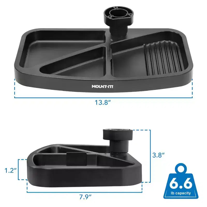 Under-Desk Swivel Storage Tray – Ergonomic Undermount Shelf for Office Supplies