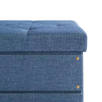 Collapsible Ottoman with Storage Drawer – Cube Footrest and Seat