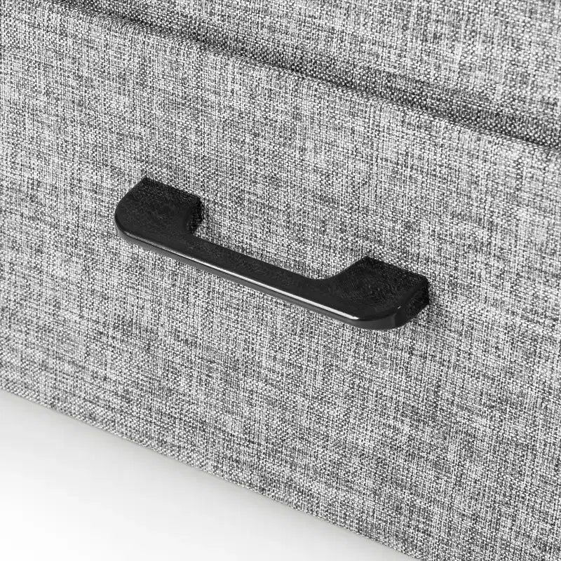 Collapsible Ottoman with Storage Drawer – Cube Footrest and Seat