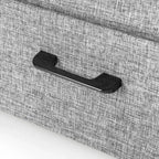 Collapsible Ottoman with Storage Drawer – Cube Footrest and Seat