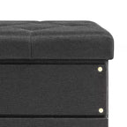 Collapsible Ottoman with Storage Drawer – Cube Footrest and Seat