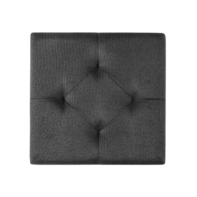 Collapsible Ottoman with Storage Drawer – Cube Footrest and Seat