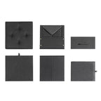 Collapsible Ottoman with Storage Drawer – Cube Footrest and Seat