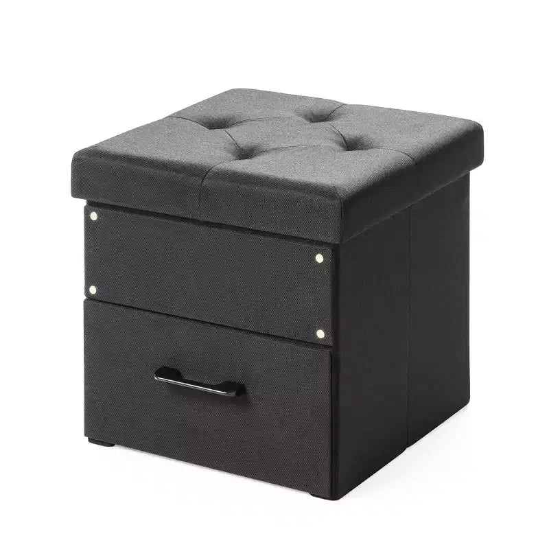 15 Cube Stockbox Collapsible Ottoman with Storage Drawer