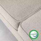 Modern Linen Fabric Sofa with Armrest Pockets