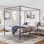 Canopy Metal Platform Bed Frame – Black